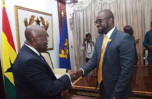 President Akufo Addo with GFA's Kurt Okraku