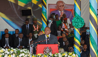 Uhuru Kenyatta delivering his tribute at Magufuli's funeral in Dodoma