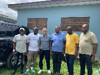 From L-R: Third from left, Black Stars Coach Chris Hughton