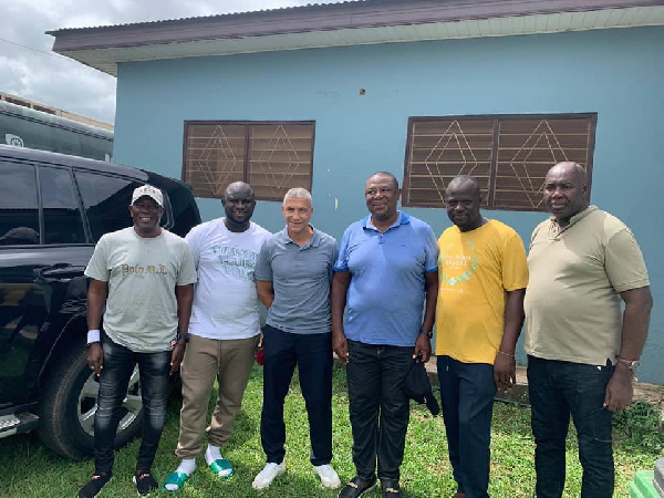 From L-R: Third from left, Black Stars Coach Chris Hughton