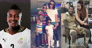 Asamoah Gyan and his ex-wife and kids