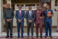 Ghanaian journalist Paul Adom-Otchere with other representatives in a group picture