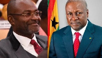 Kennedy Agyapong, MP for Assin Central and John Dramani Mahama, former President