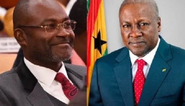 Kennedy Agyapong, MP for Assin Central and John Dramani Mahama, former President