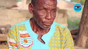 Mr Aduni Achana had his two-acre farm completely burnt by bushfire last year