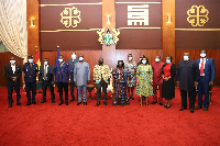 President Nana Addo Dankwa Akufo-Addo with the Board of GBC