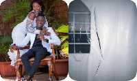 Stonebwoy's wife was hospitalized after a cut on her backside [R - The cut on the tent]