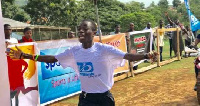 William Amponsah, the winner of the maiden edition of the Asante Akyem Marathon