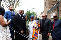 Ga Mantse, HRM King Tackie Teiko Tsuru II arrives at the St Paul the Apostle Anglican Church