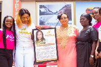 Organizers of Miss Noble presenting a citation to the MP for Shai-Osudoku