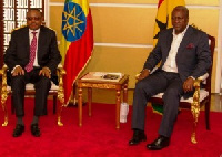 President John Dramani Mahama and Prime Minister of Ethiopia, Haile Mariam Desalegn