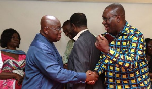 President Akufo-Addo and Dr. Anthony Yaw Baah, Secretary General of TUC