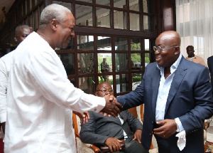 President Nana Addo Dankwa Akufo-Addo with Former President John Mahama