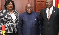 President Akufo-Addo (m) with Martin Amidu and Jane Cynthia Naa Koshie Lamptey