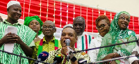 CPP flagbearer, Ivor Greenstreet with some members of the party