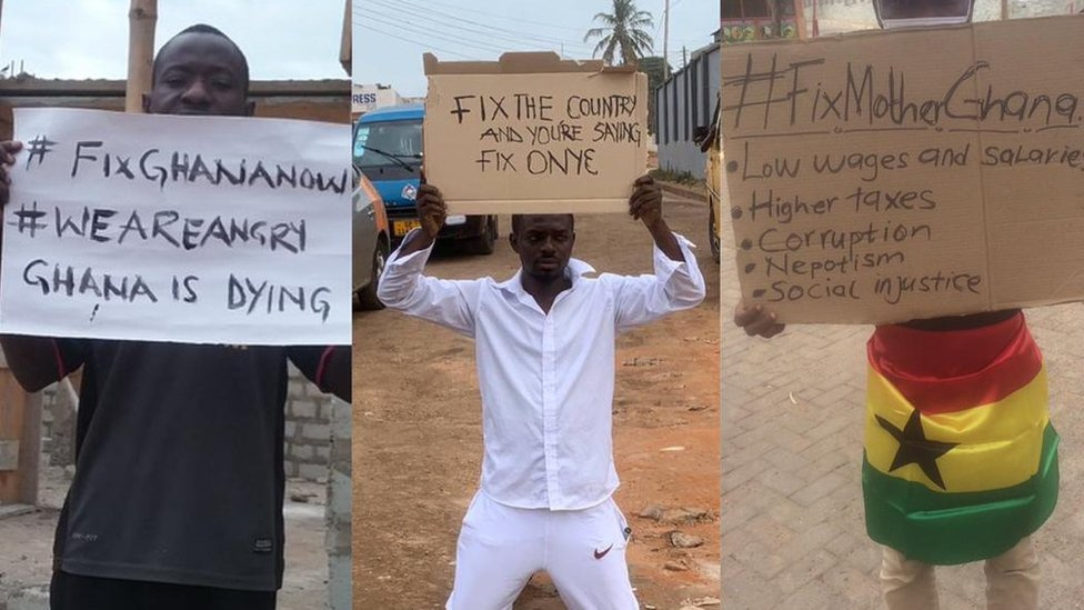 #FixMotherGhana dey trend number one on Twitter as users join di protest online