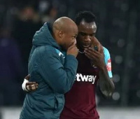 Ghana captain Andre Ayew and Michail Antonio