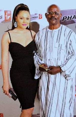 A file photo of Nadia Buari and her father Alhaji Sidiku Buari