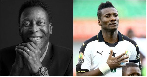 Brazil Pele and Asamoah Gyan