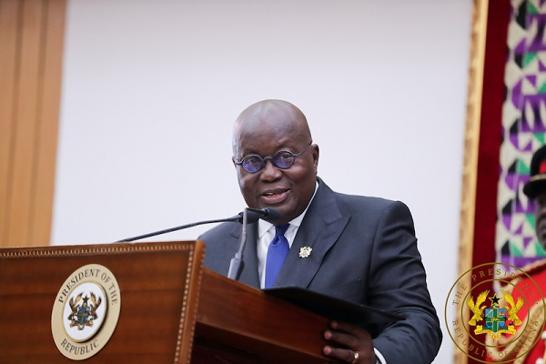 Akufo-Addo is addressing the nation