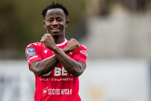 Yaw Yeboah was on target for his club over the weekend