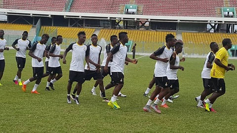 Black Star players jogging