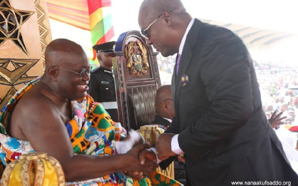 Former President John Mahama congratulates President Nana Akufo-Addo