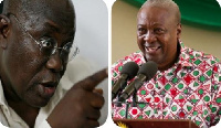 Nana Akufo Addo (L), and President Mahama (R)