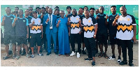 Kurt Okraku visits Dreams FC team to empower them in the upcoming game