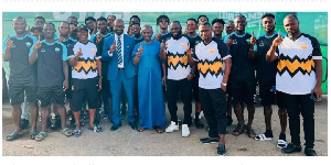 Kurt Okraku visits Dreams FC team to empower them in the upcoming game