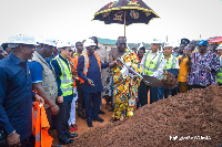 File photo: Vice President Bawumia cutting-sod for a road project