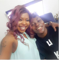 Controversial TV cum Radio personality Afia Schwarzenegger with Nigerian music icon Reekado Banks