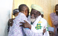 Owusu Bempah in an embrace with the Chief Imam | File photo