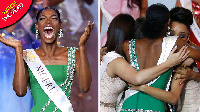 Miss Nigeria, Nyekachi Douglas in her wild jubilation mode