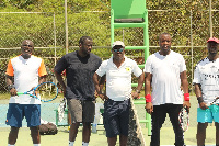 Lt. Col. Akoto and Sacrassoro Baly lost their doubles game