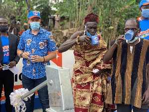 The water project was commissioned at Wurapong in the Yilo Krobo Municipality