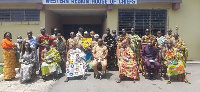 Deputy Information Minister, Pius Enam Hadzide and Dr Dacosta Aboagye with members of the house