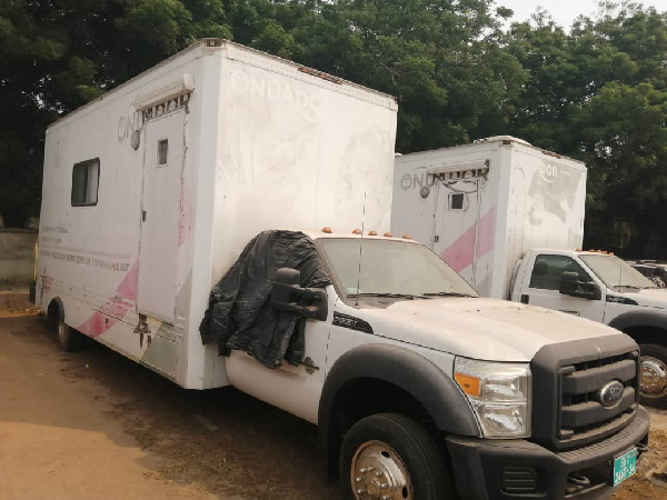 The vans were procured to support health delivery in the rural areas