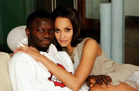 Ghanaian footballer, Sulley Muntari with Manaye Donkor