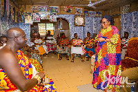 Former First Lady Lordina Mahama was in the Bono region to campaign for her husband