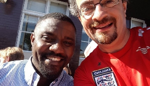 Actor John Dumelo and Former British High Commissioner to Ghana, Jon Benjamin