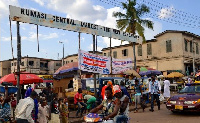 A section of the Kumasi Central Market