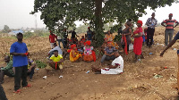 Some farmers on a farmland