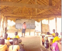 Pupils are forced to learn under dilapidated structures