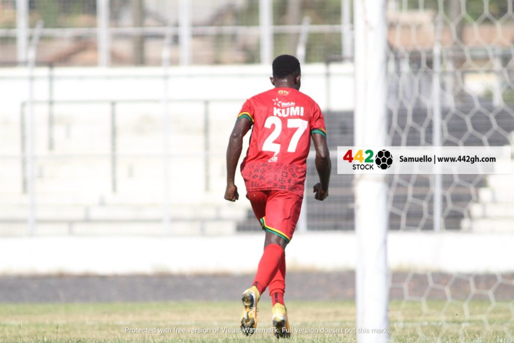 Kumi was the first to score when he finished off a brilliant move in the 26th minute