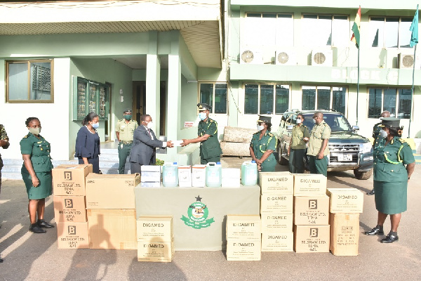 Personnel's from Prudential Bank presenting the items