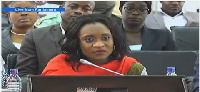 Deputy Finance Minister, Abena Osei Asare is presently addressing questions from PAC