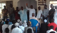 The candidate was accompanied by leadership of the NDC in Krachi East