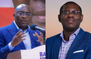 Bright Simons (right) and Dr Mahamudu Bawumia