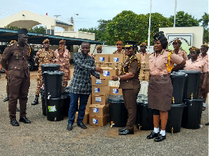 Crime Check Foundation making donation to the Ghana Prisons Service